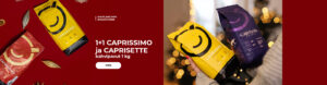 1+1 CAPRISSIMO ja CAPRISETTE kahvipavut 1 kg