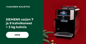 SIEMENS sarjan 7 ja 9 kahvikoneet + 3 kg kahvia