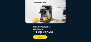 PHILIPS "LatteGo" kahvikone + 1 kg kahvia