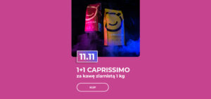 1+1 CAPRISSIMO kahvipavut 1 kg