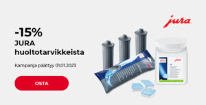 -15% JURA huoltotarvikkeista