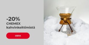 -20% CHEMEX-kahvinkeittimistä