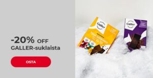Jopa -20% GALLER-suklaista