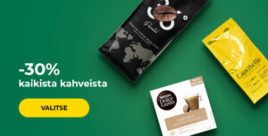-30% kaikista kahveista