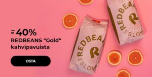 Jopa -40% REDBEANS "Gold" kahvipavuista