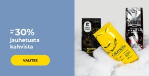Jopa -30% jauhetusta kahvista