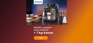PHILIPS "LatteGo" kahvikone + 1 kg kahvia