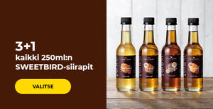 3+1 kaikki 250ml:n SWEETBIRD-siirapit