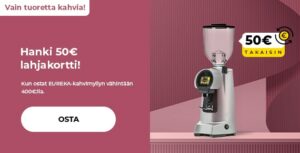 "70 € lahjakortti kaupan päälle! Kun ostat NIVONA Series 9 -sarjan kahvikoneen"