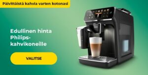 Edullinen hinta Philips-kahvikoneille