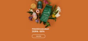 Pääsiäistarjoukset jopa -50%