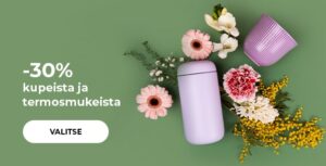 -30% kupeista ja termosmukeista