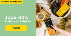 Jopa -30 % jauhetusta kahvista