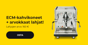 ECM-kahvikoneet + arvokkaat lahjat!