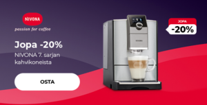 Jopa -20% NIVONA 7. sarjan kahvikoneista