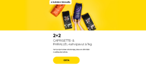 2+2 CAPRISETTE- & PARALLEL-kahvipavut à 1kg