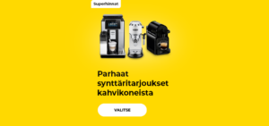 Parhaat synttäritarjoukset kahvikoneista