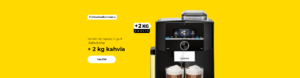 SIEMENS Series 7- ja 9 -kahvikone + 2 kg kahvia