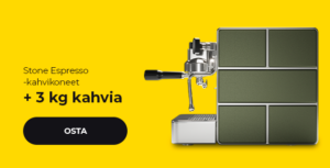 Stone Espresso -kahvikoneet + 3 kg kahvia