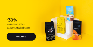 -30% KAHVIKAVERIN jauhetusta kahvista