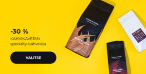 -30 % KAHVIKAVERIN specialty-kahveista