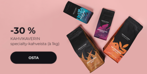 -30 % KAHVIKAVERIN specialty-kahveista (à 1kg)