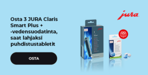 Osta 3 JURA Claris Smart Plus+ -vedensuodatinta, saat lahjaksi puhdistustabletit