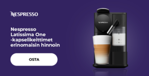 Nespresso Latissima One -kapselikeittimet erinomaisin hinnoin