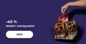 -40 % SENSEO -kahvityynyistä
