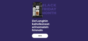 De'Longhin kahvikoneet erinomaisin hinnoin