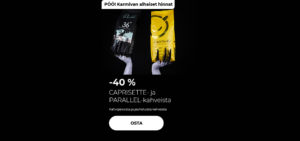 -40 % CAPRISETTE- ja PARALLEL-kahveista