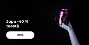 Jopa -40% teestä
