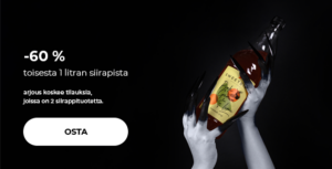 -60 % toisesta 1 litran siirapista